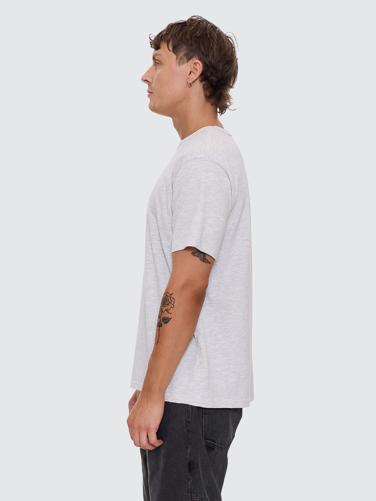 Thrills Workwear Embro Merch Fit Tee - White Marle