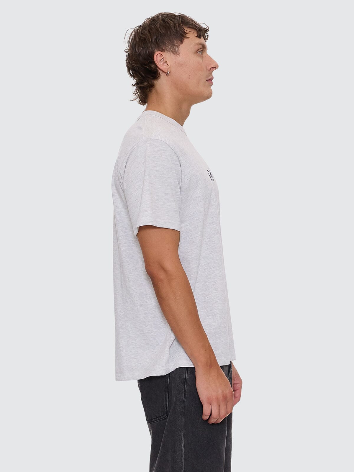 Thrills Workwear Embro Merch Fit Tee - White Marle