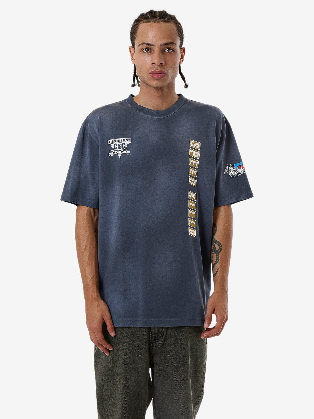 Built For Speed Oversize Fit Tee - Light Petrol XS