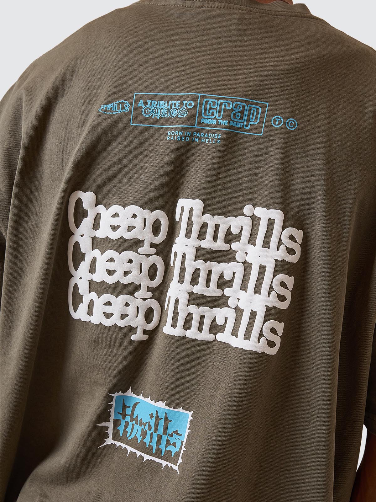 Cheap Thrills Box Fit Oversize Tee - Tarmac