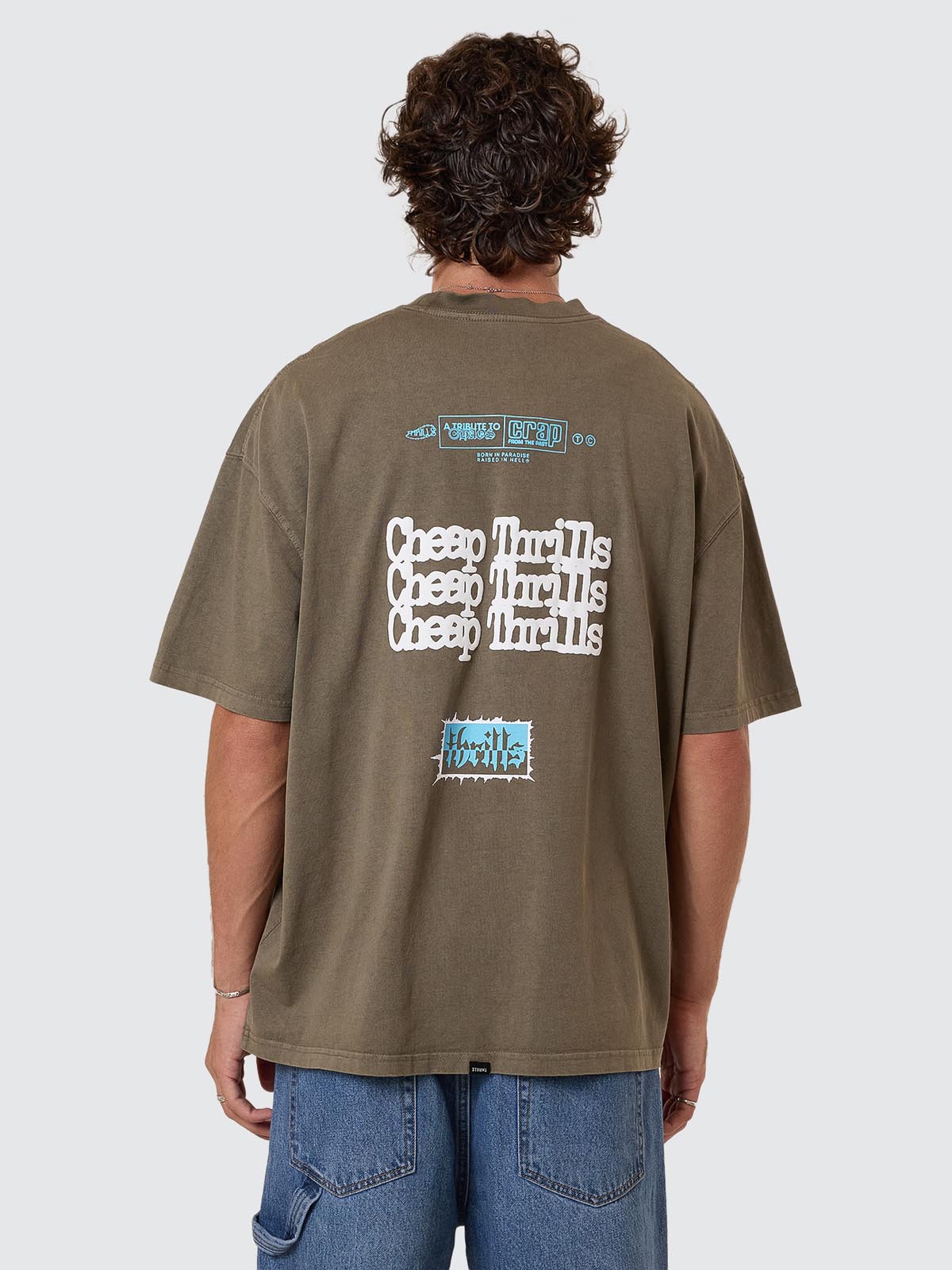 Cheap Thrills Box Fit Oversize Tee - Tarmac