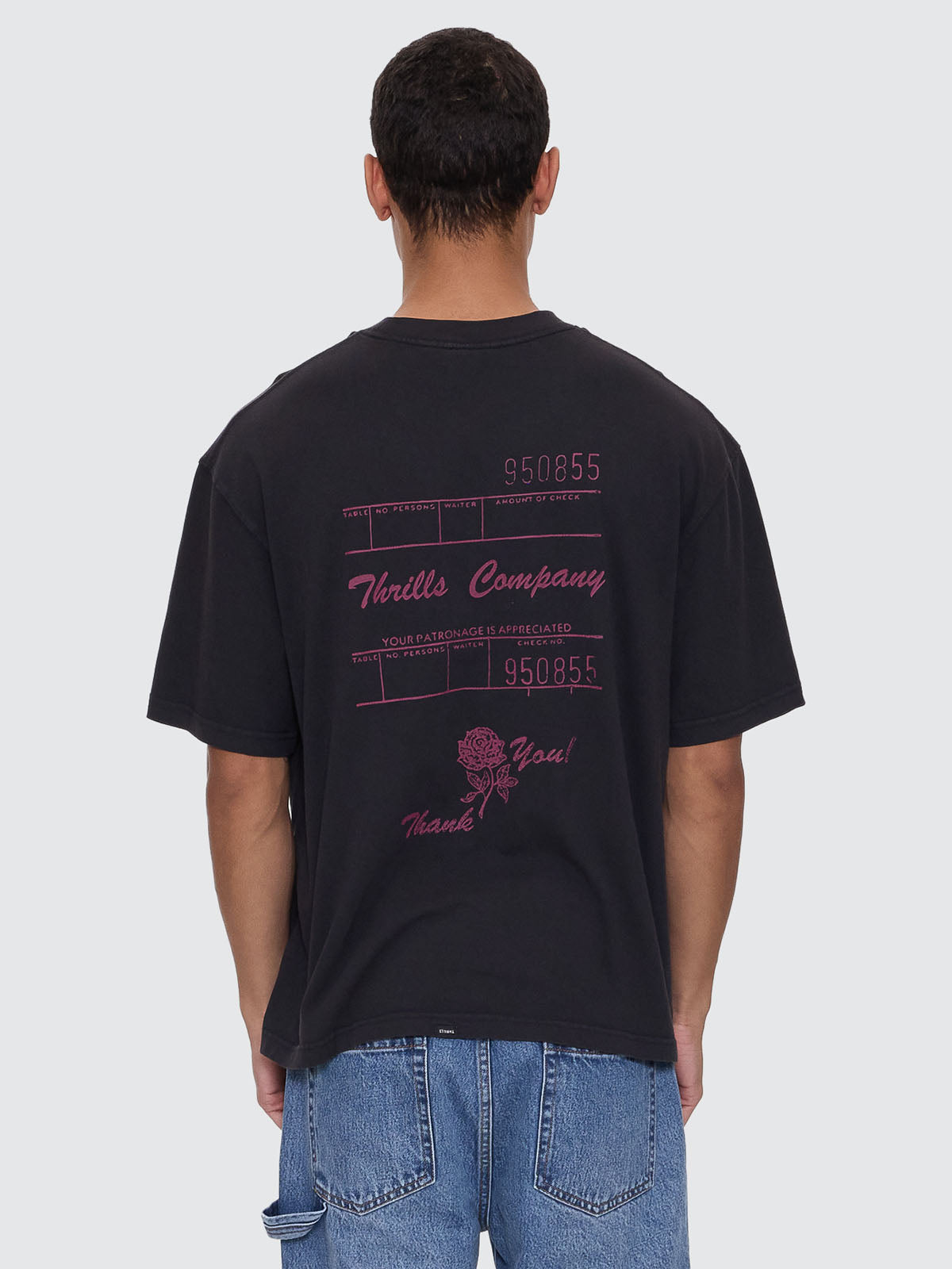 Appreciation Box Fit Oversize Cropped Tee - Washed Black