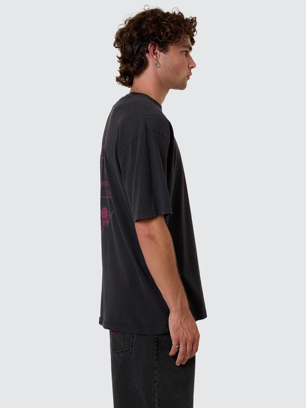 Appreciation Box Fit Cropped Tee - Washed Black XS