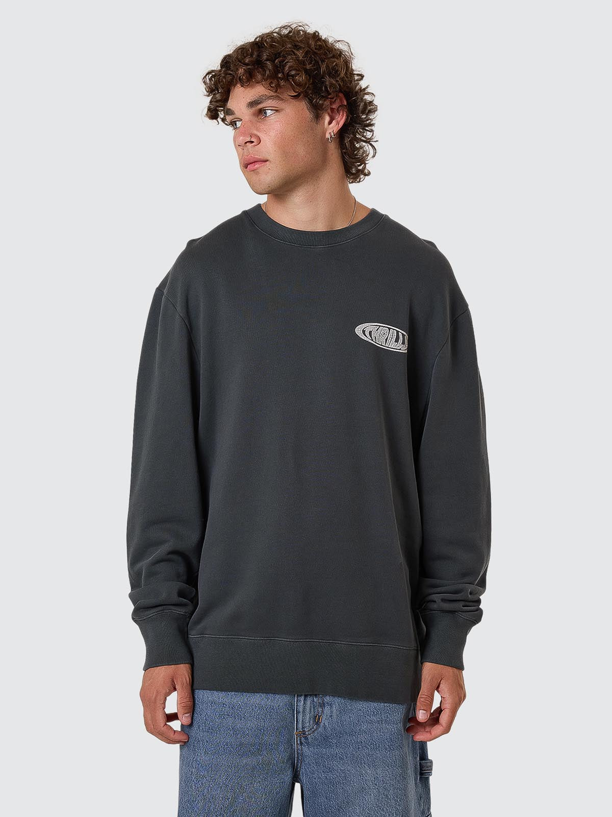 Shadowless Oversize Crew - Ebony XS