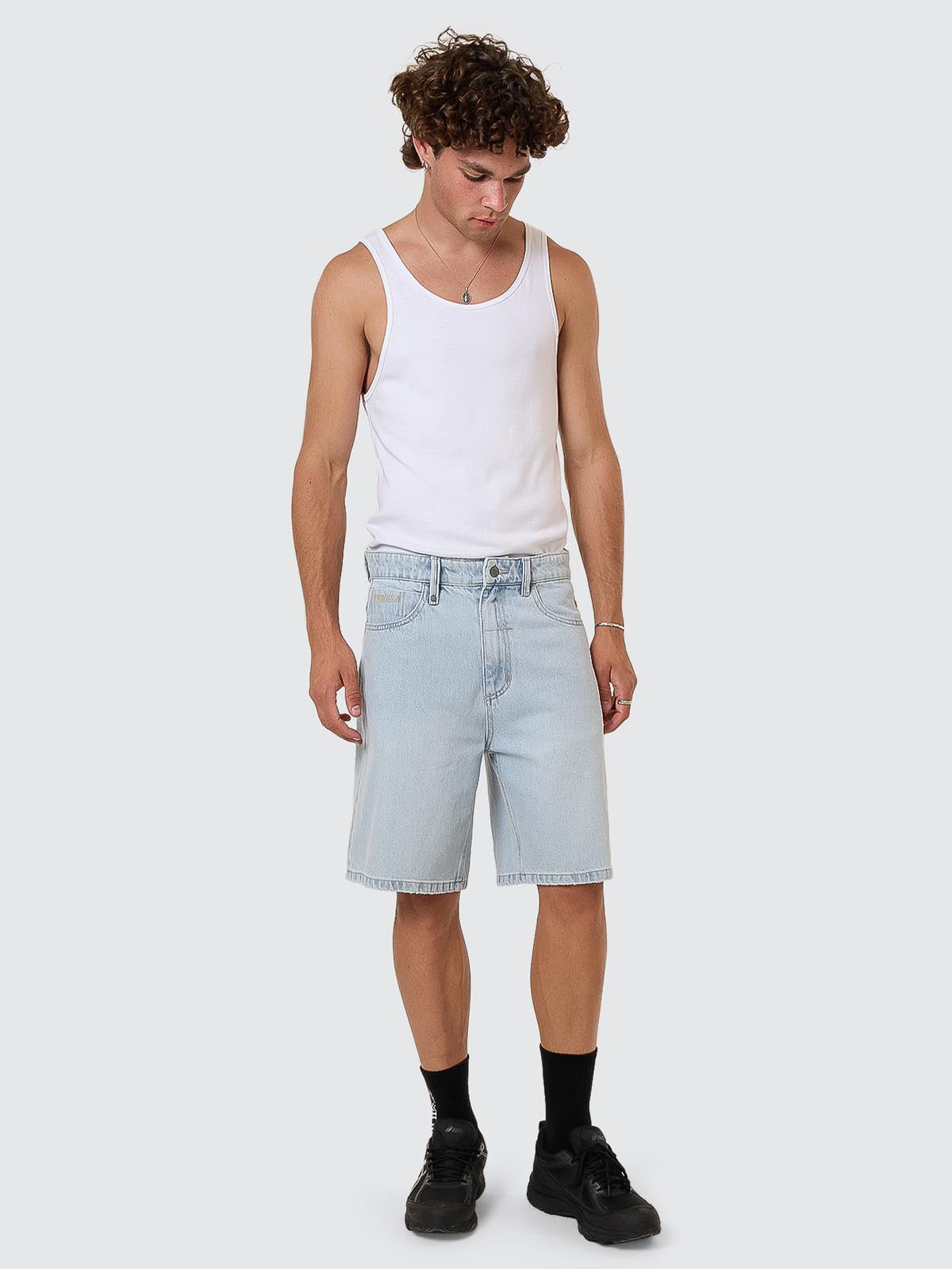Infinite Dopamine Slacker Denim Short - Light Ash Blue 26