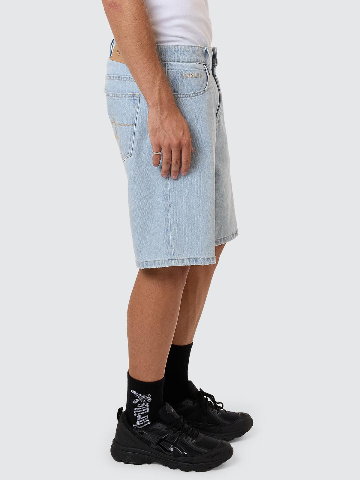 Infinite Dopamine Slacker Denim Short - Light Ash Blue 26