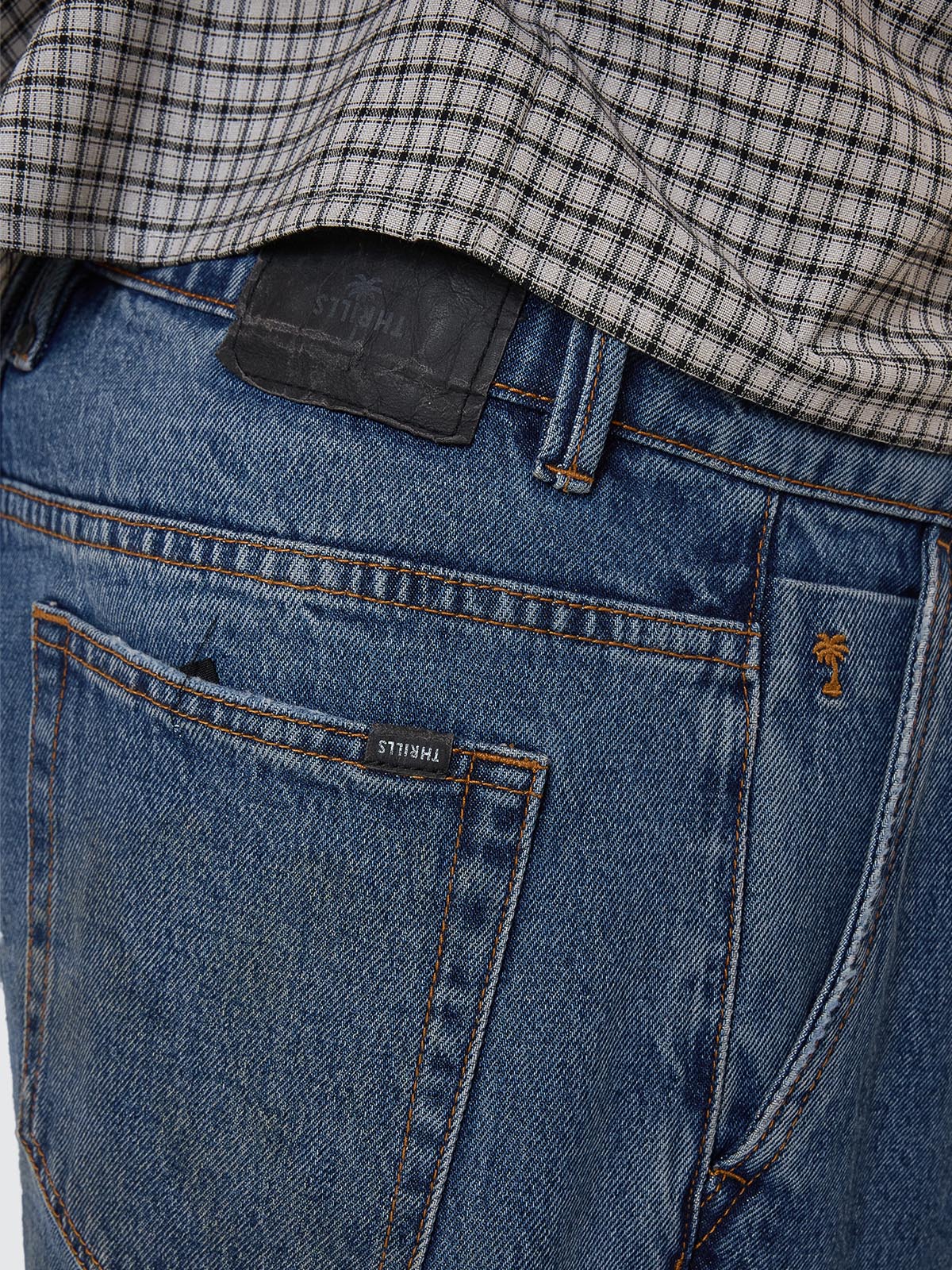Big Slacker Pleat Denim Jean - Vanish Mid Blue 26