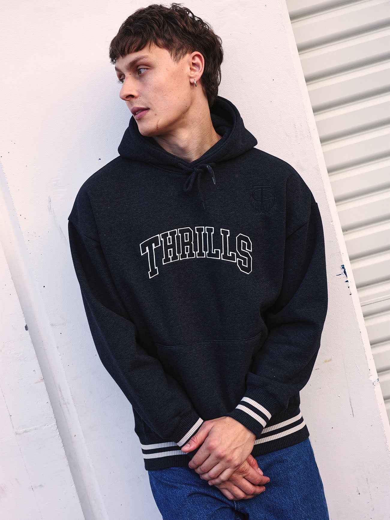 Legacy Slouch Pull On Hood - Black Marle