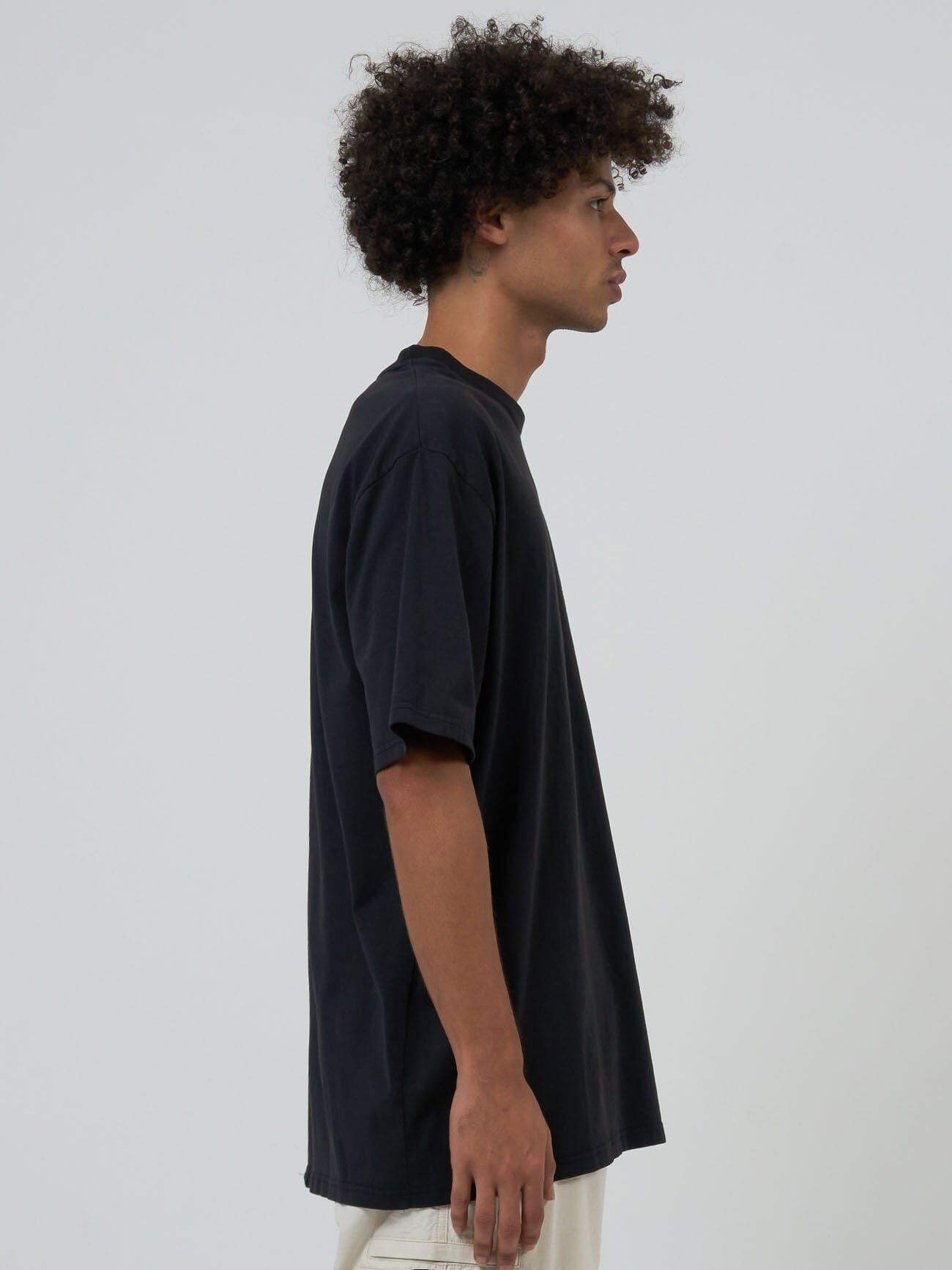 Midnight Runner Oversize Fit Tee - Washed Black