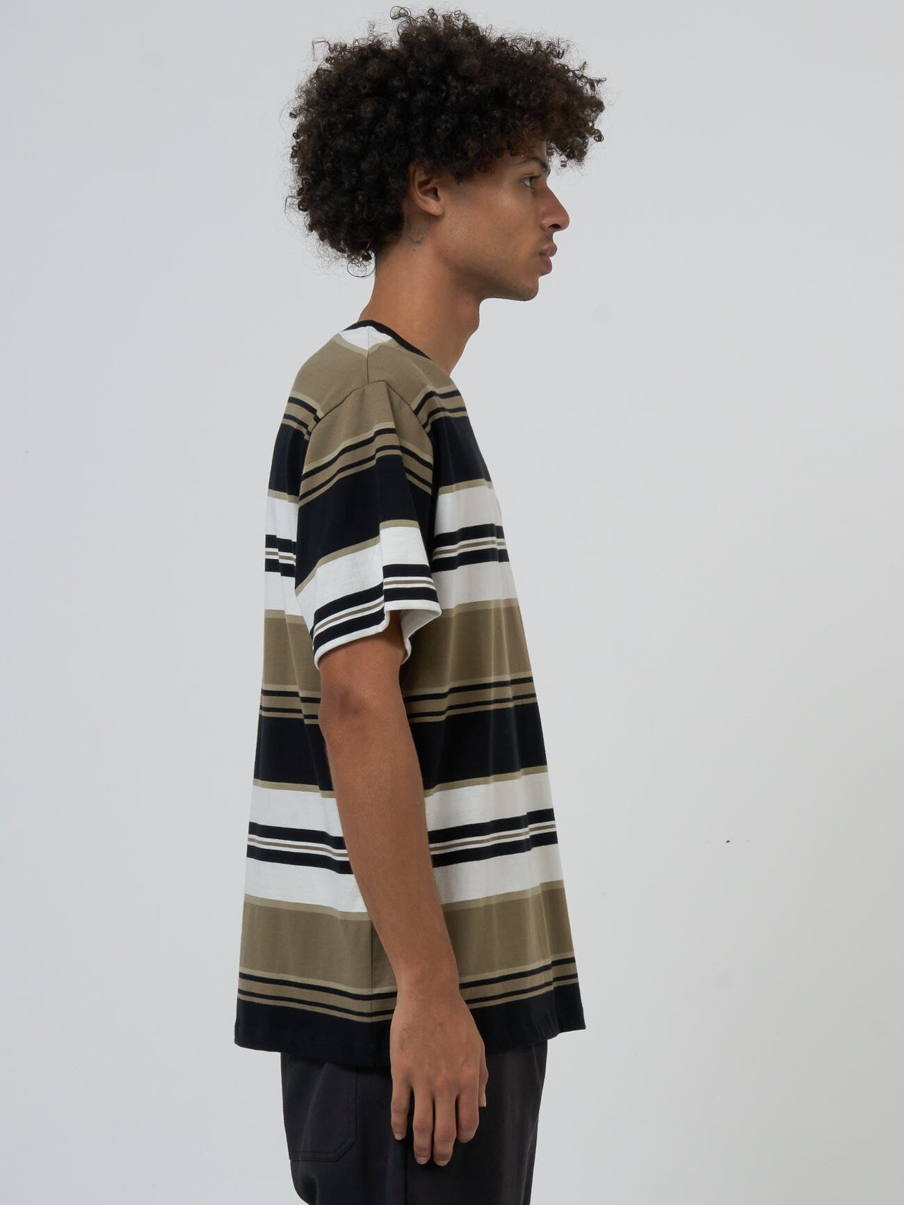 Coordinates Stripe Merch Fit Tee - Desert