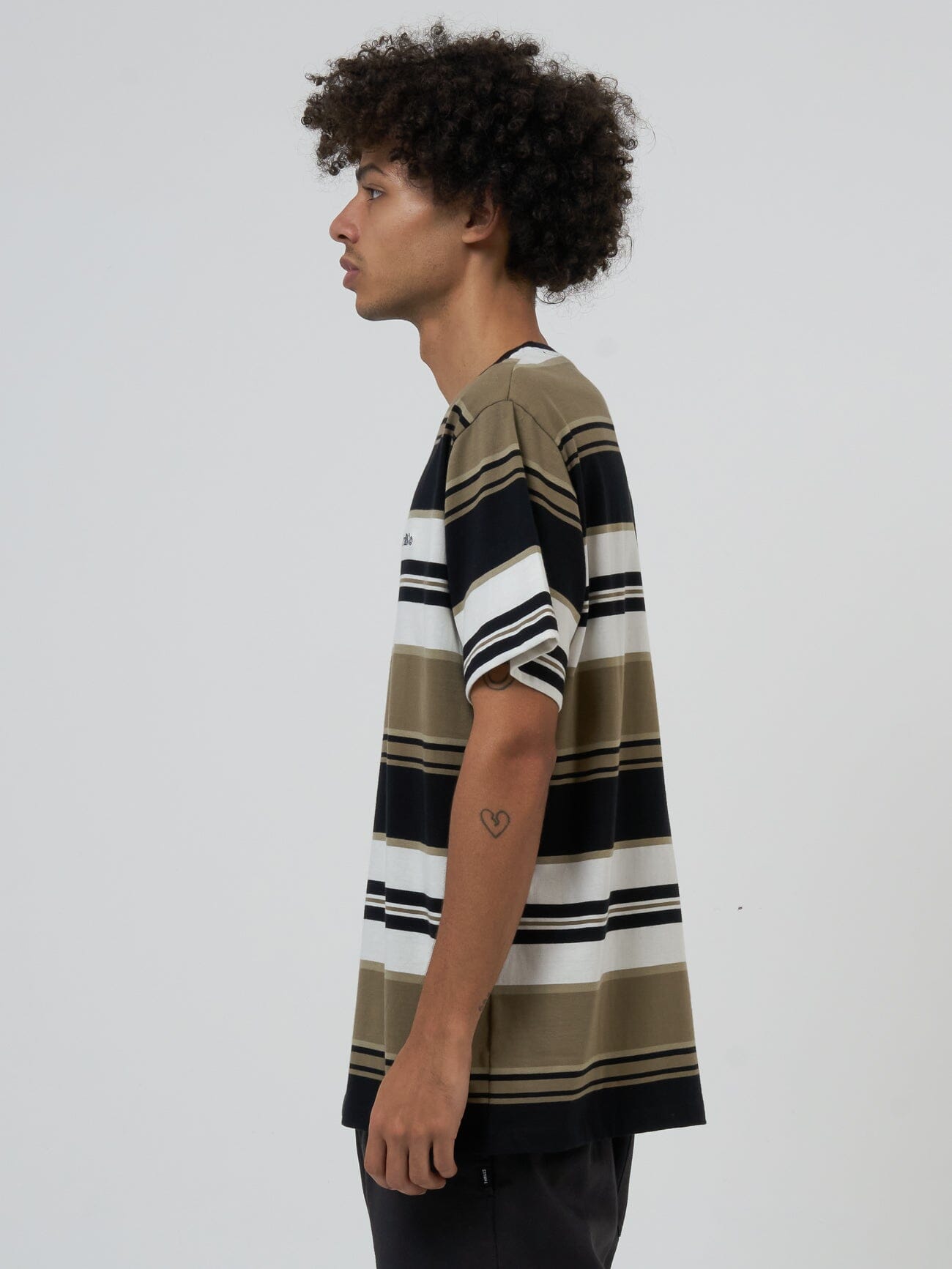 Coordinates Stripe Merch Fit Tee - Desert