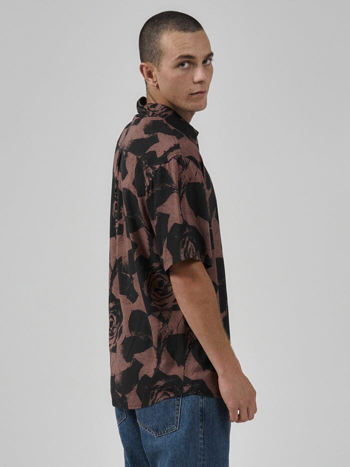 The Paradox of Paradise Bowling Shirt - Black