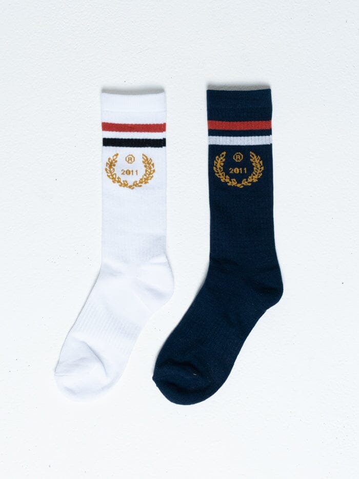 Royal Habits 2 Pack Sock - Total Eclipse - White