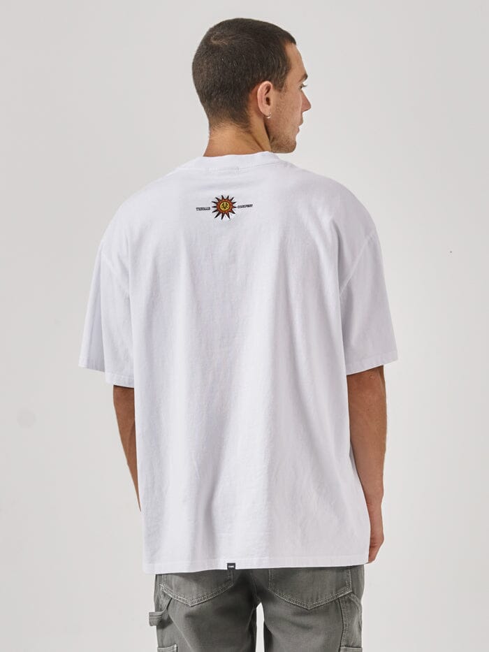 Unlock Your Mind Box Fit Oversize Tee - White