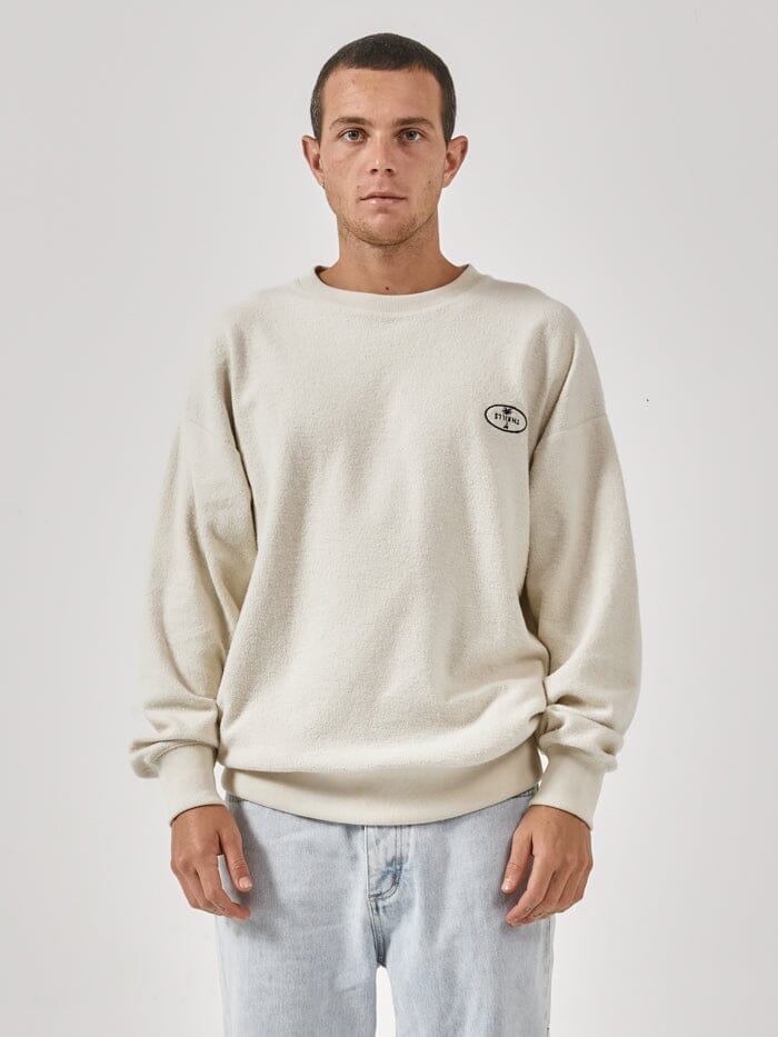 The Nature Of Reality Slouch Crew Fleece - Heritage White