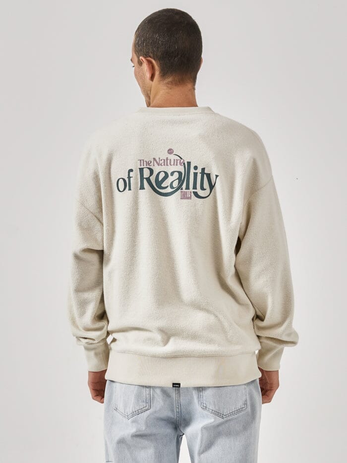 The Nature Of Reality Slouch Crew Fleece - Heritage White