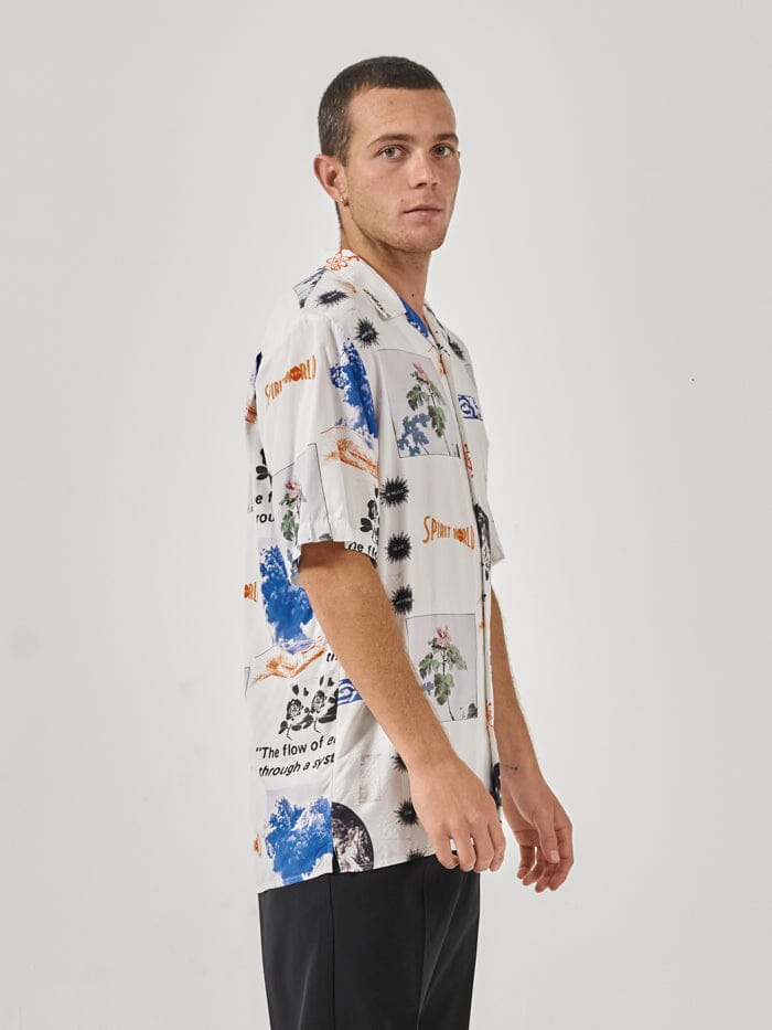 Spirit World Bowling Shirt - Dirty White