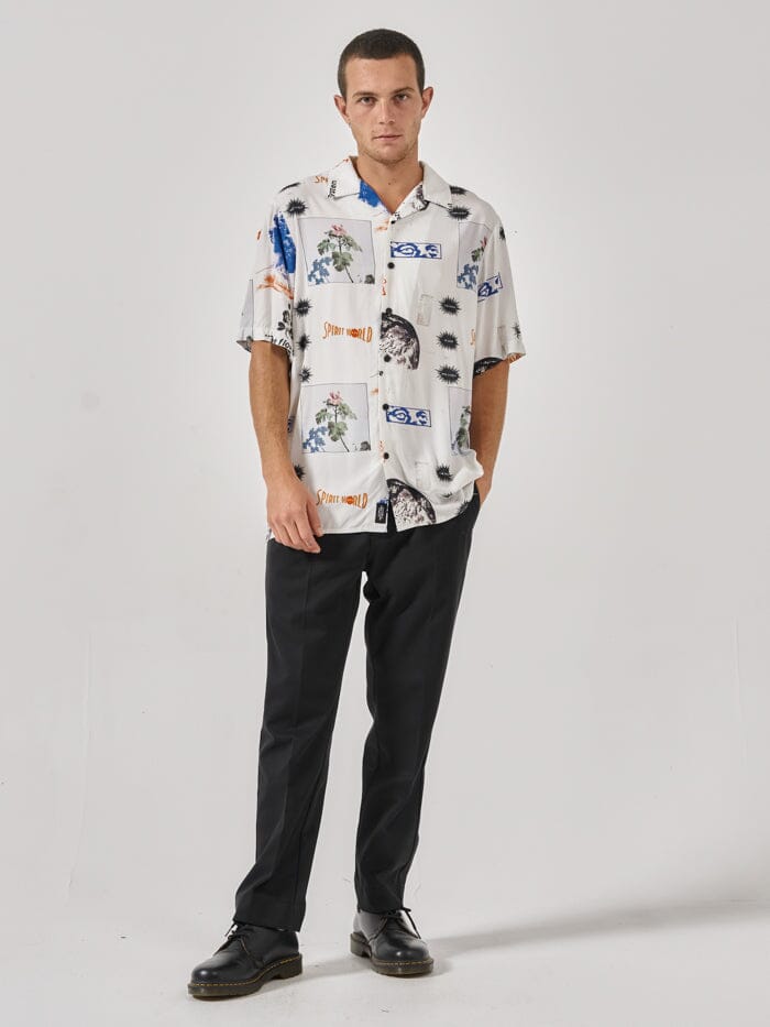 Spirit World Bowling Shirt - Dirty White