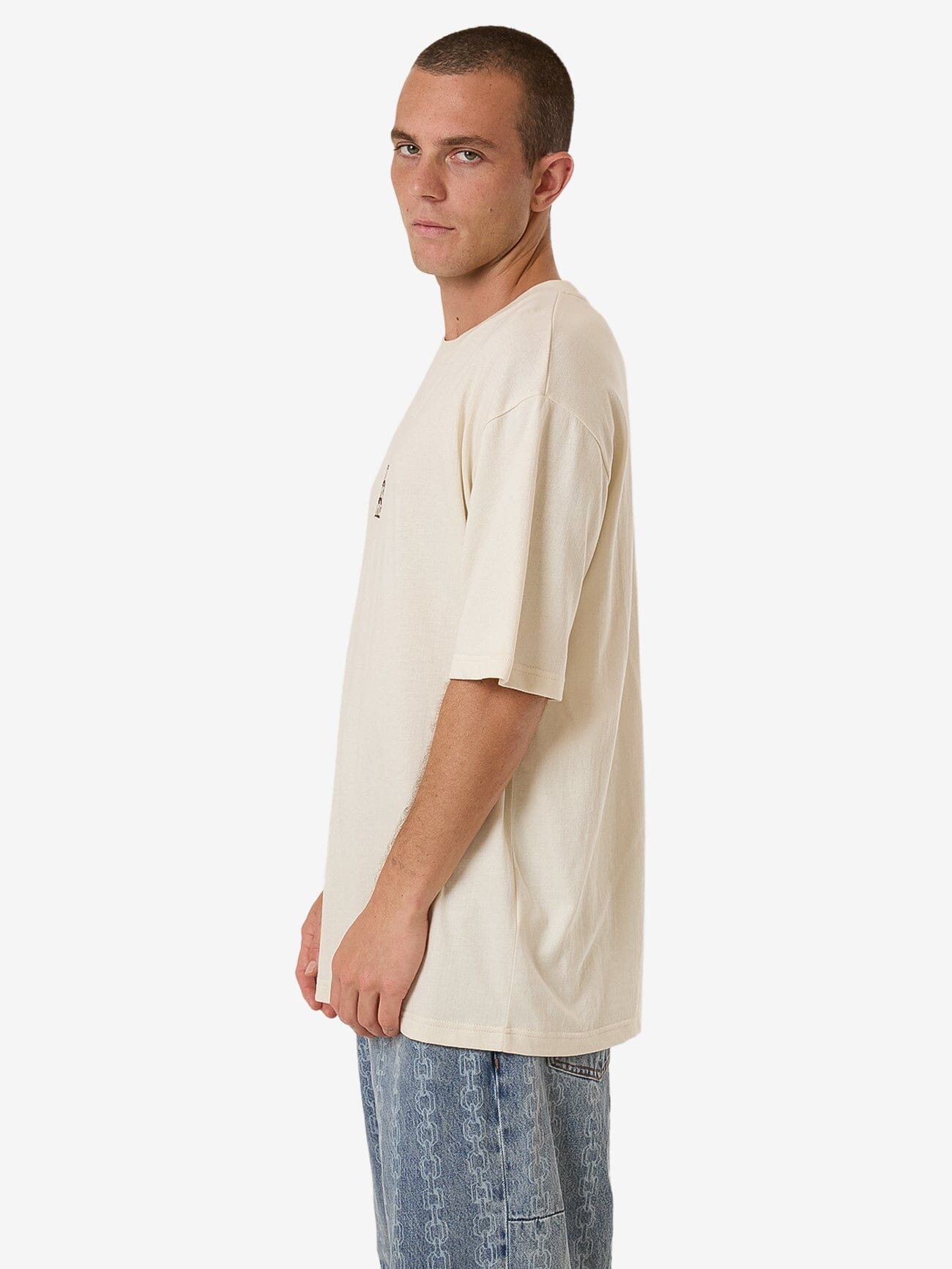 Distortion Oversize Fit Tee - Heritage White XS