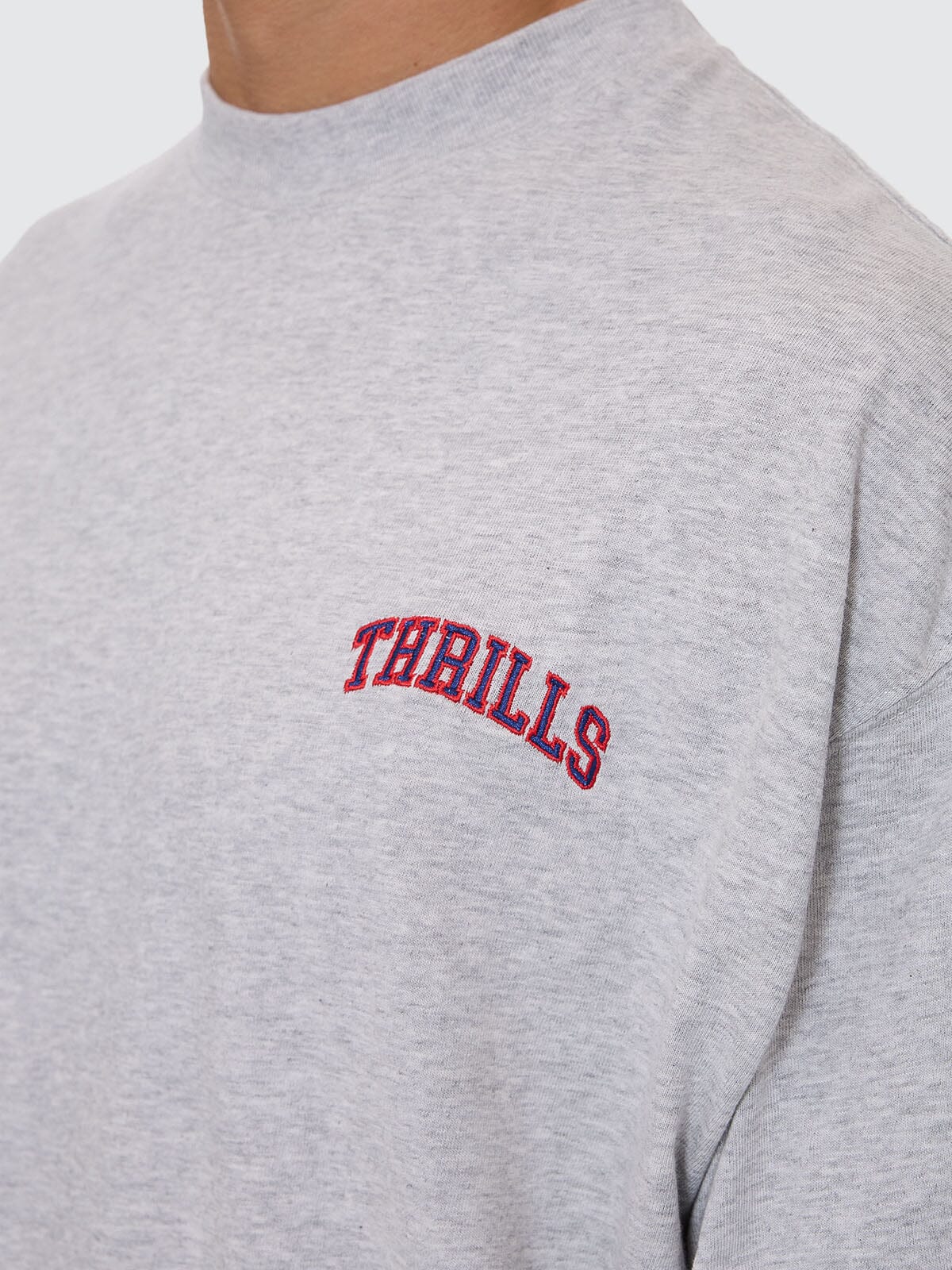Roosevelt Box Fit Oversize Tee - Snow Marle