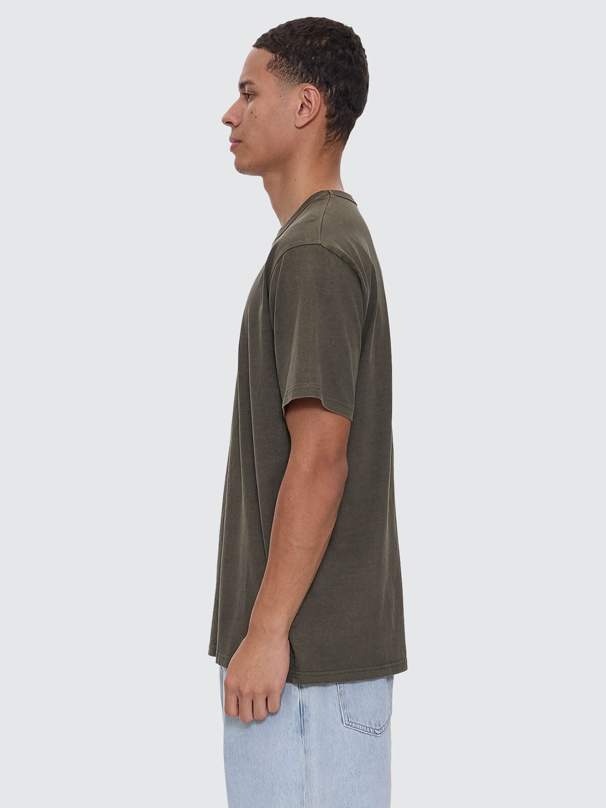 Thrills Workwear Embro Merch Fit Tee - Grape Leaf