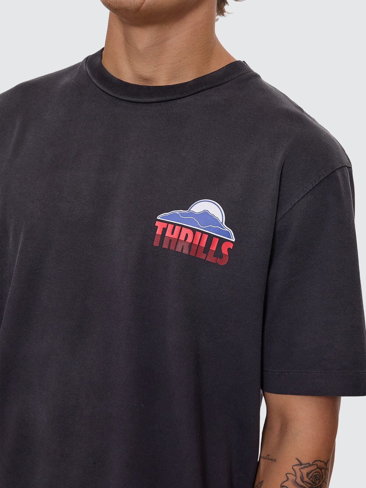 Beyond The Hills Oversize Fit Tee - Black Fade