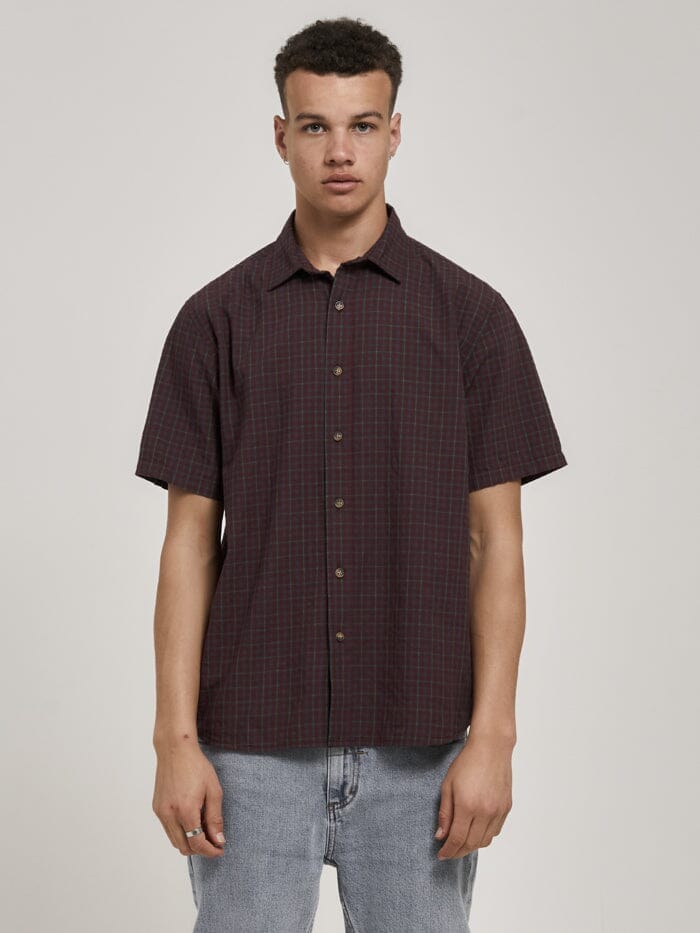 Higher Magic Check Short Sleeve Shirt - Fig