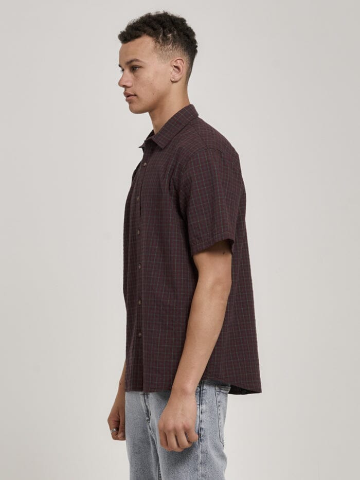 Higher Magic Check Short Sleeve Shirt - Fig