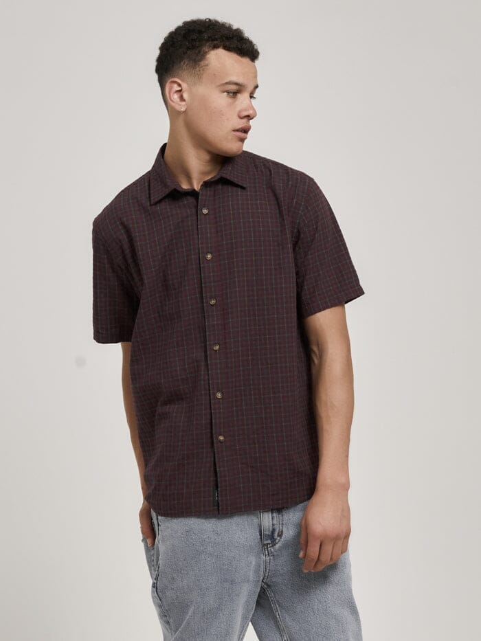 Higher Magic Check Short Sleeve Shirt - Fig