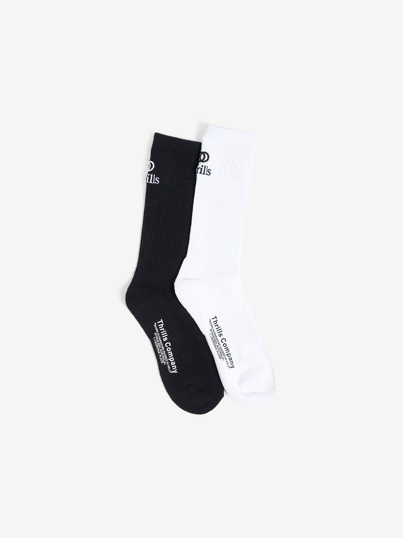 Cortex 2 Pack Sock - Black - White One Size