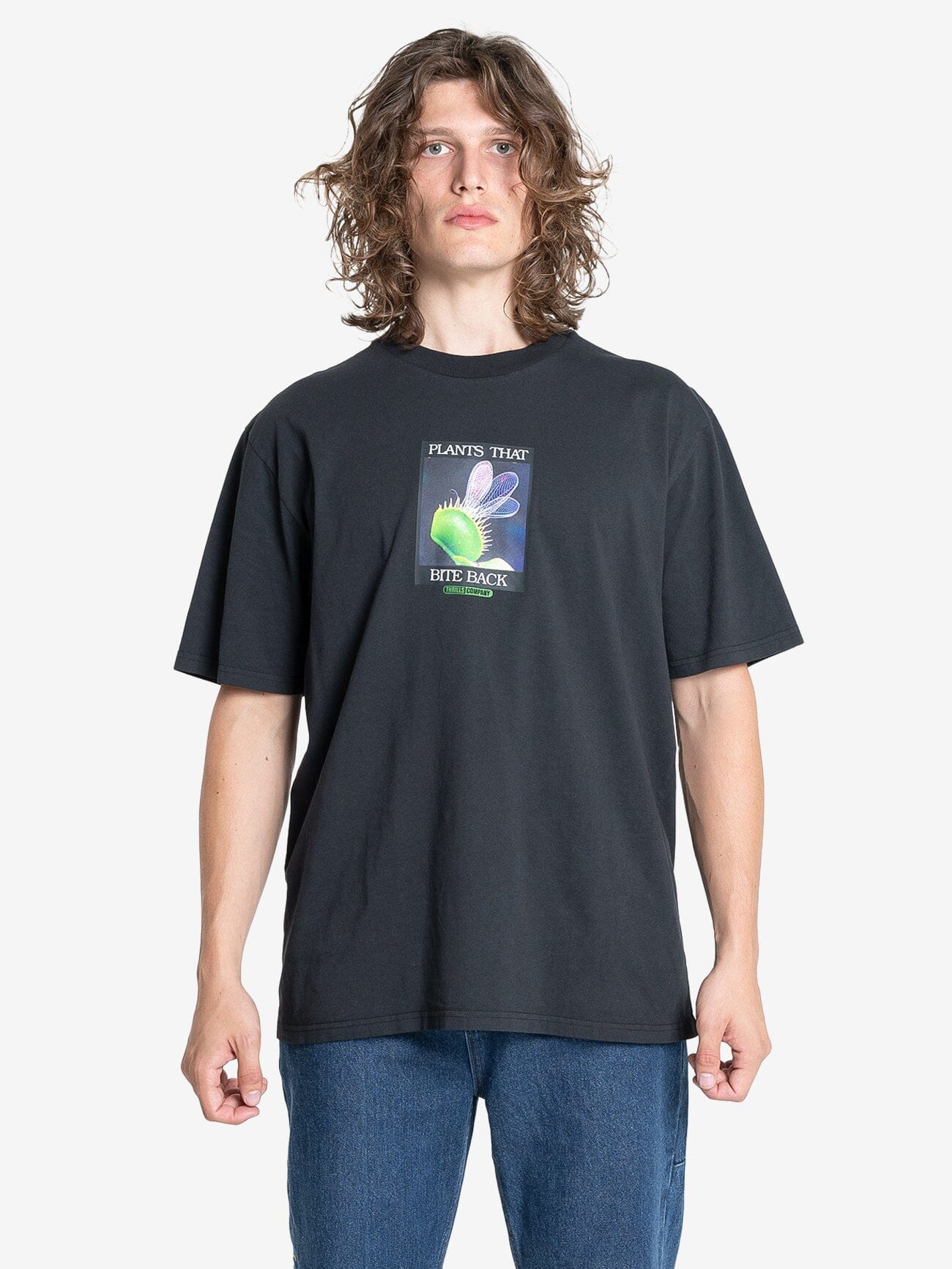Bite Back Oversize Fit Tee - Washed Black XS