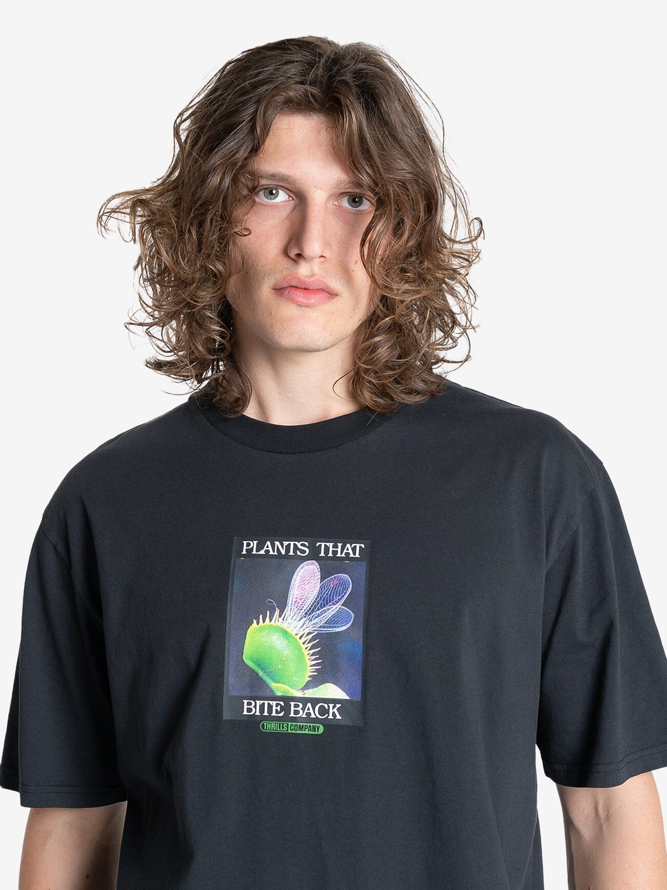 Bite Back Oversize Fit Tee - Washed Black XS