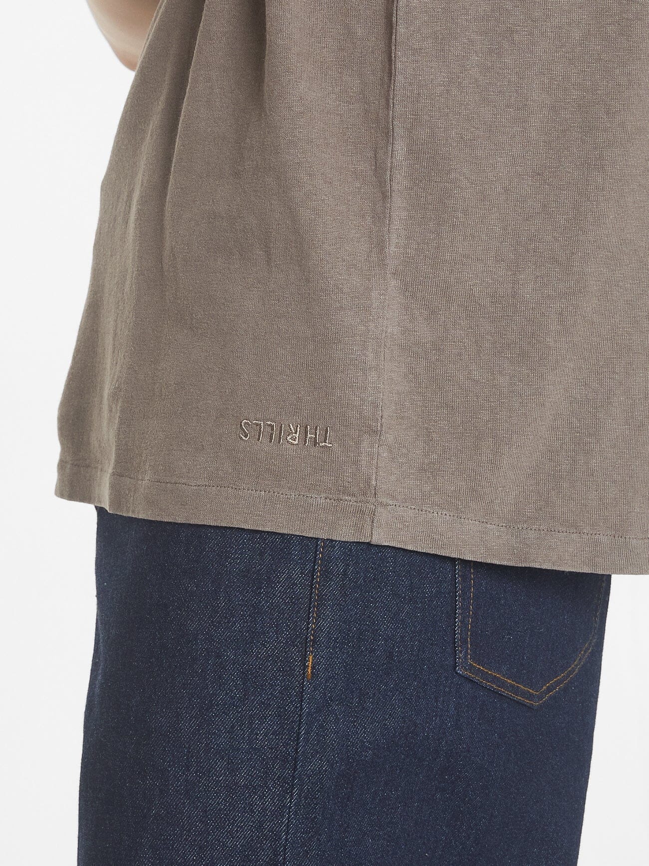 Hemp Thrills Embro Merch Fit Tee - Light Canteen XS