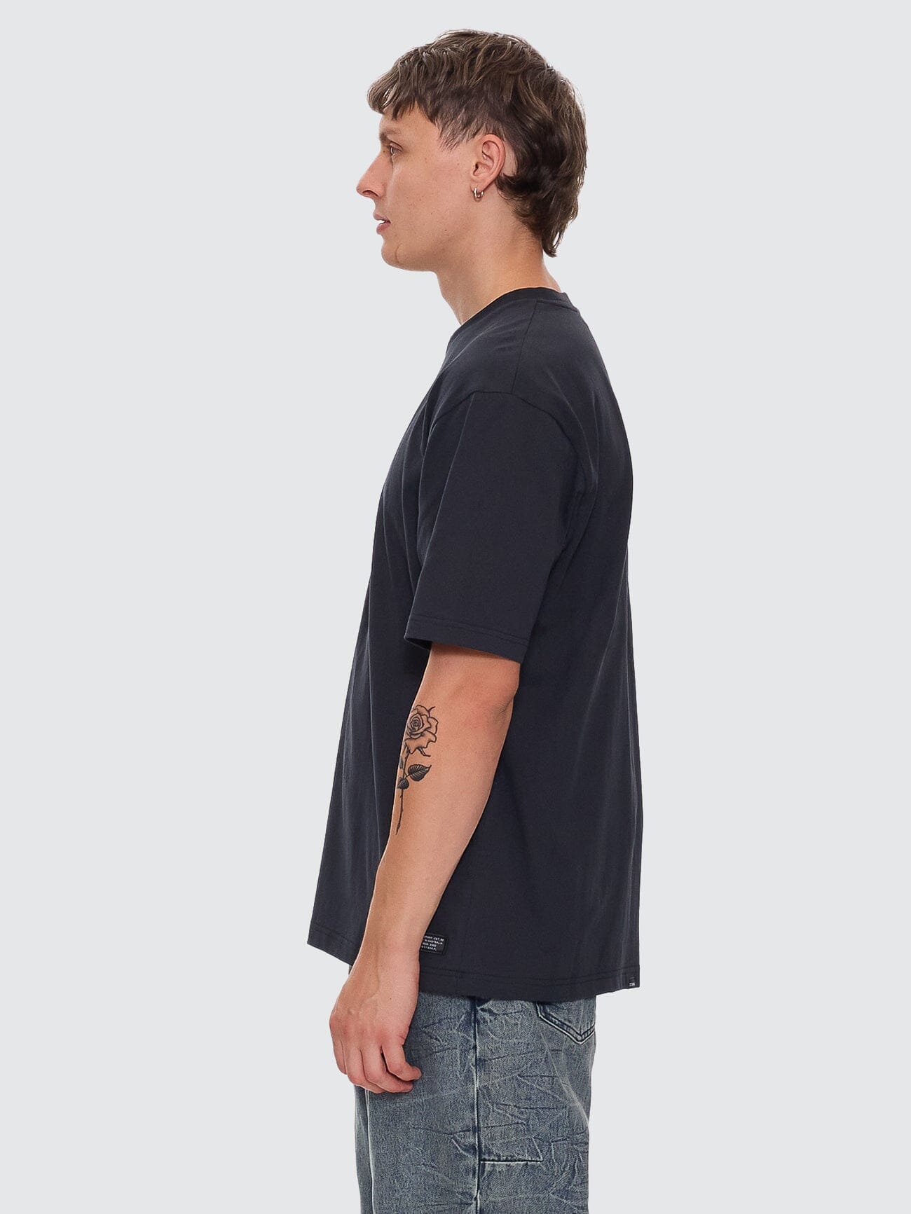Thrills Military Oversize Fit Tee - Faded Black XS