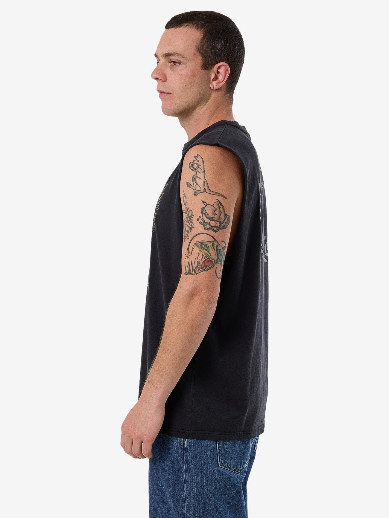 Speed Tour Merch Fit Muscle Tee - Washed Black XS