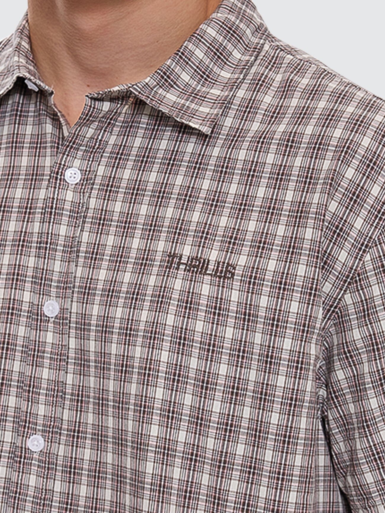 Adorned Check Short Sleeve Shirt - Java XS