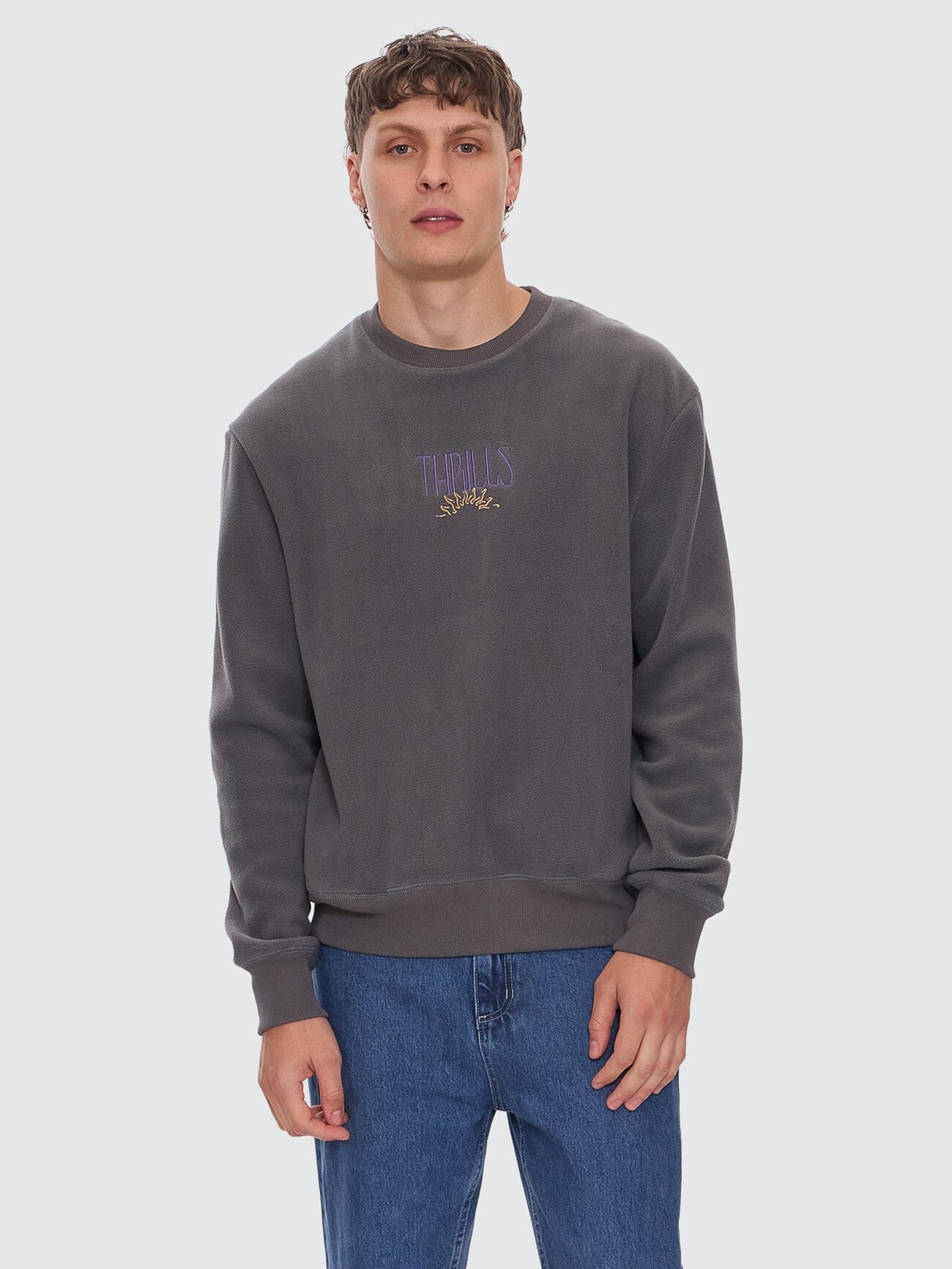 Powerful Security & Success Oversize Polar Fleece Crew - Merch Black XS