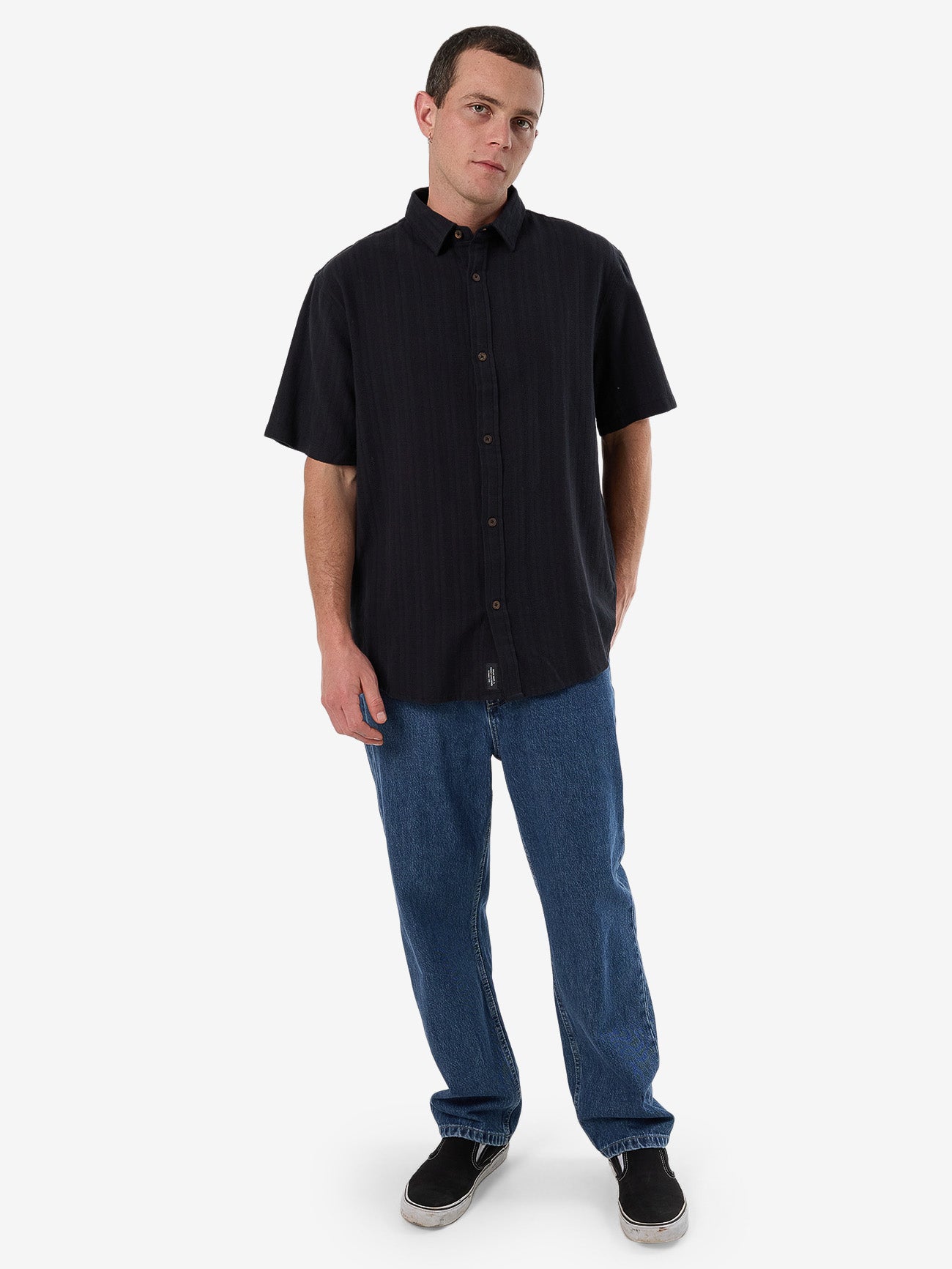 Unhinged 2.0 Short Sleeve Shirt - Washed Black XS