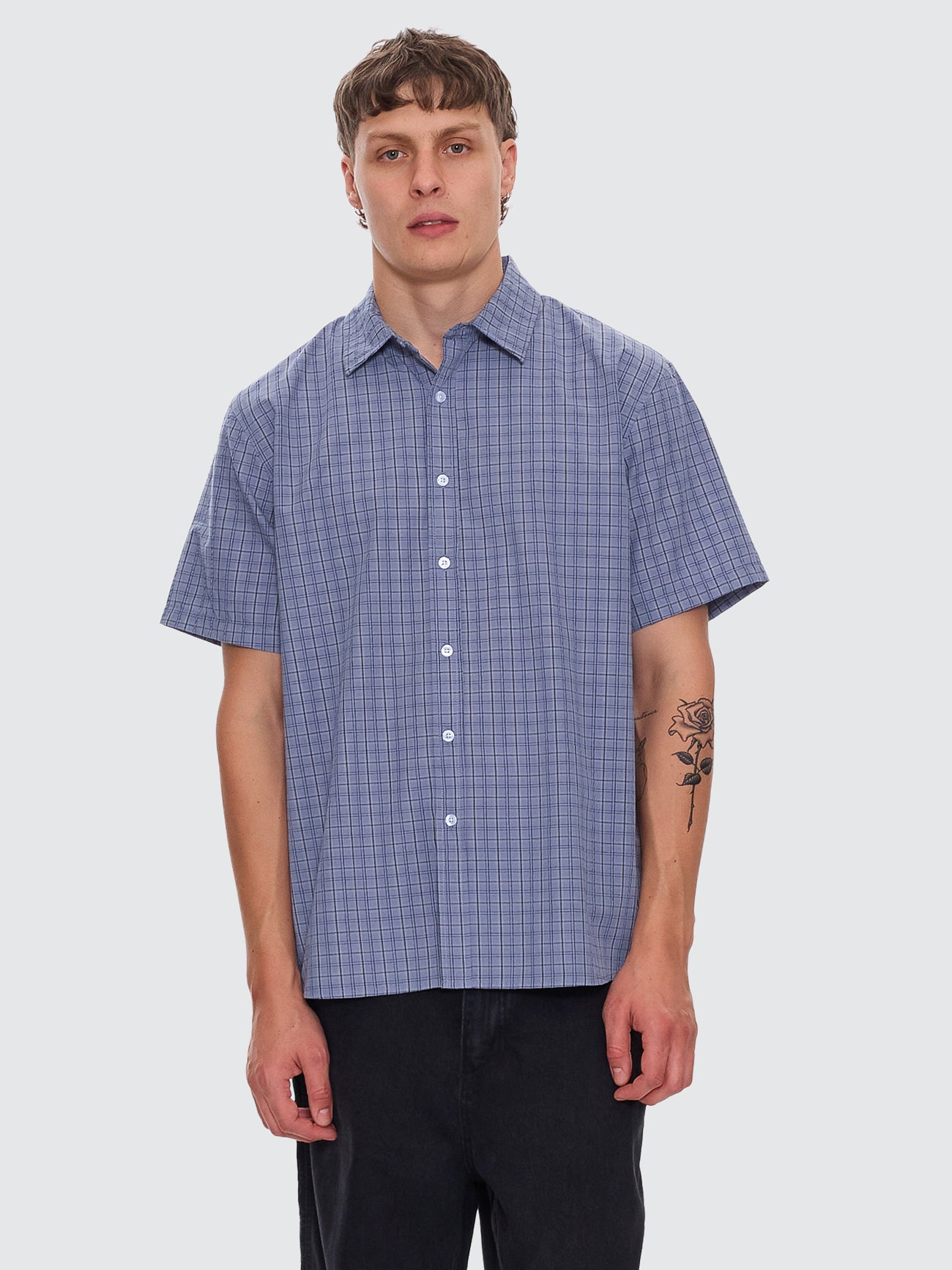 Ambient Connections Short Sleeve Shirt - Rustic Blue XS