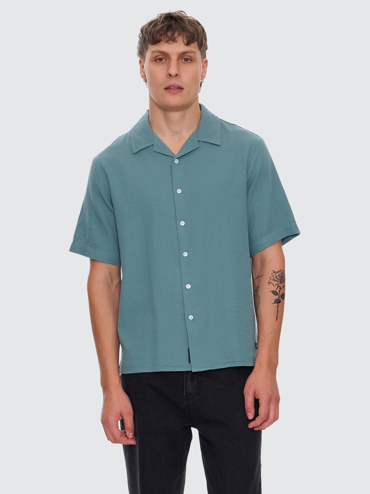Walks of Life Bowling Shirt - Chinois Green XS