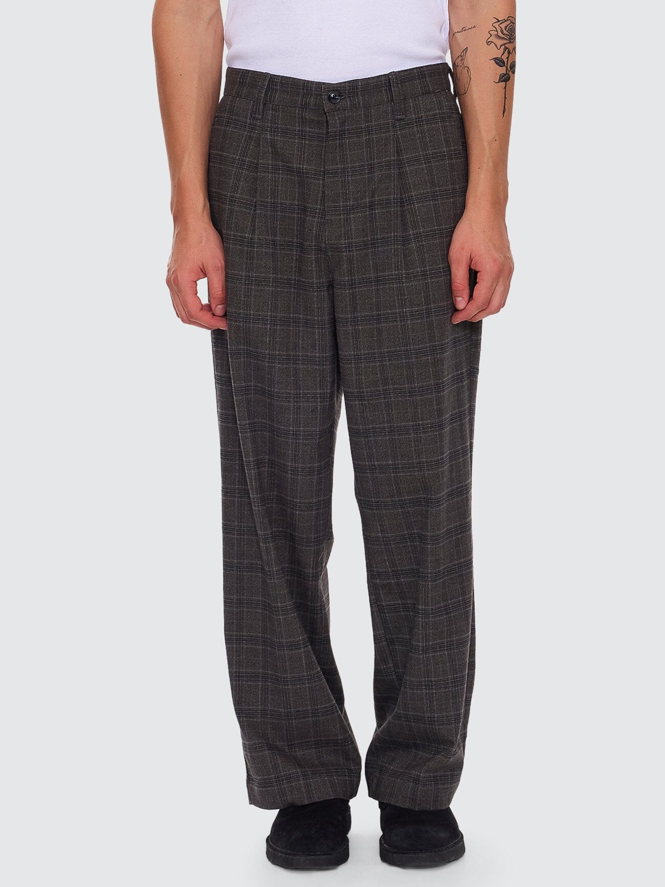 Jacob Plaid Pant - Black 26