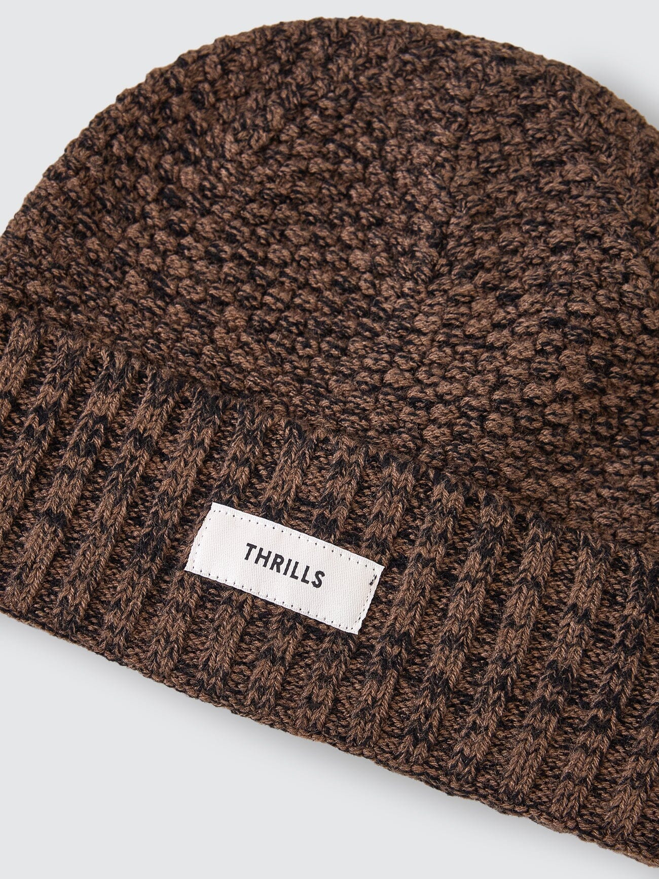 Minimal Thrills Thick Guage Beanie - Brown Marle
