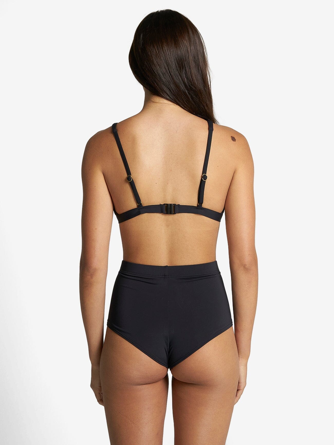 Thrills Elongated Tri Bikini Top - Black