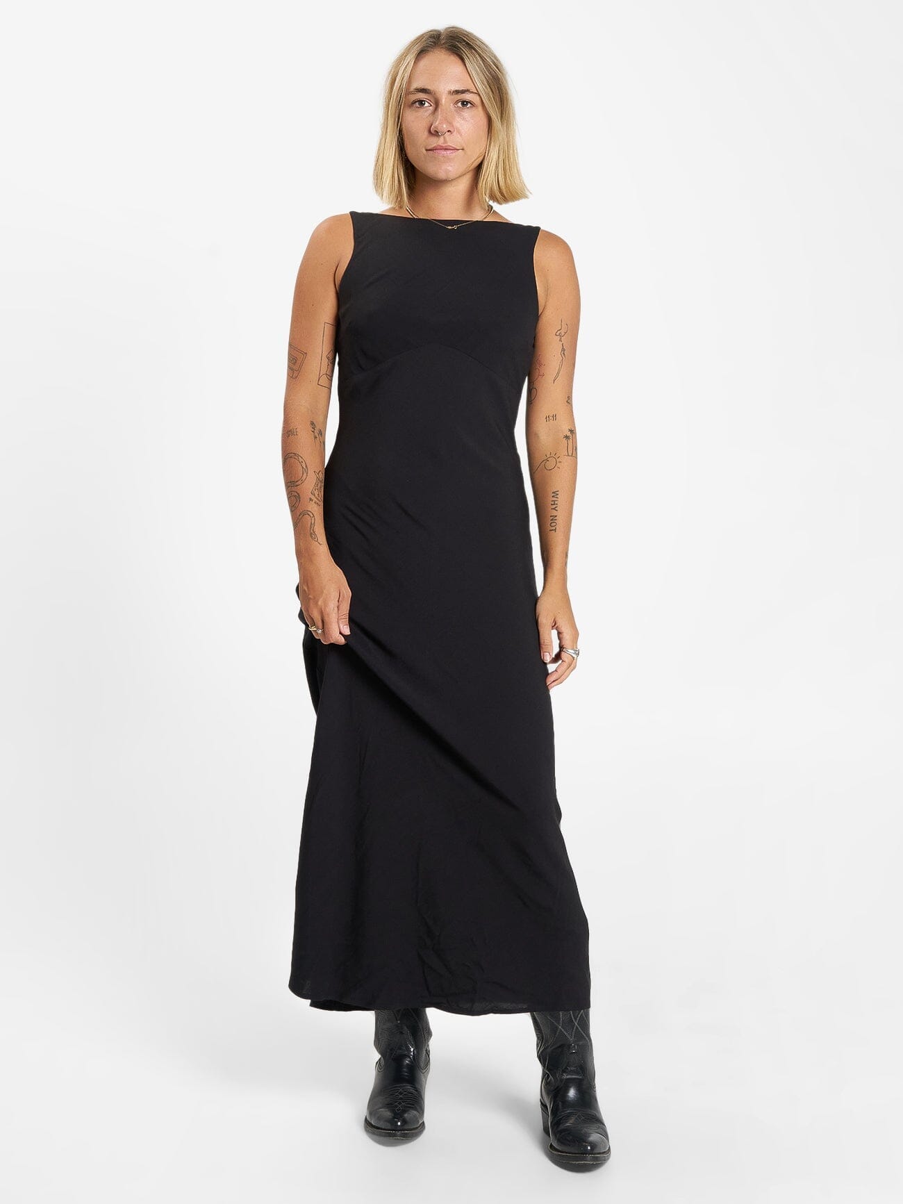 Xavier Bias Dress - Black
