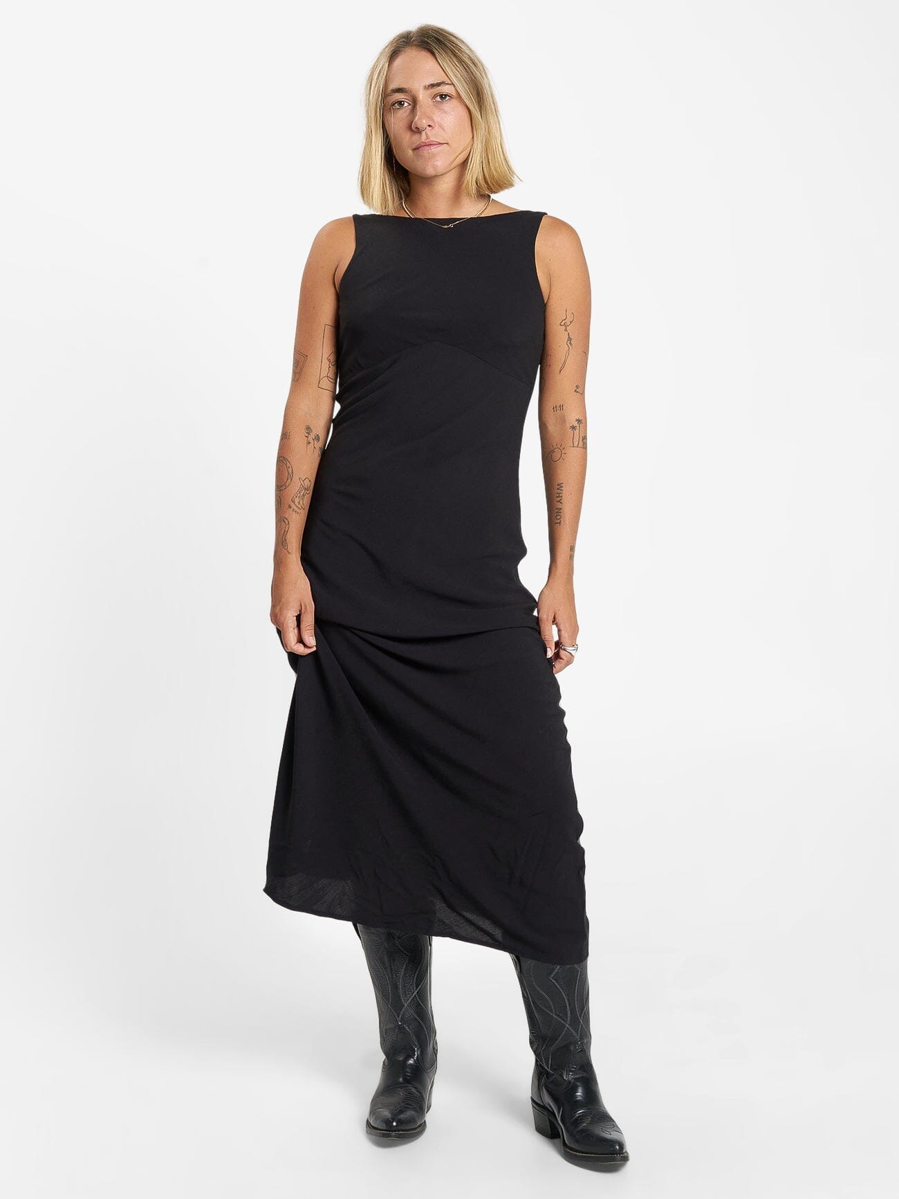 Xavier Bias Dress - Black