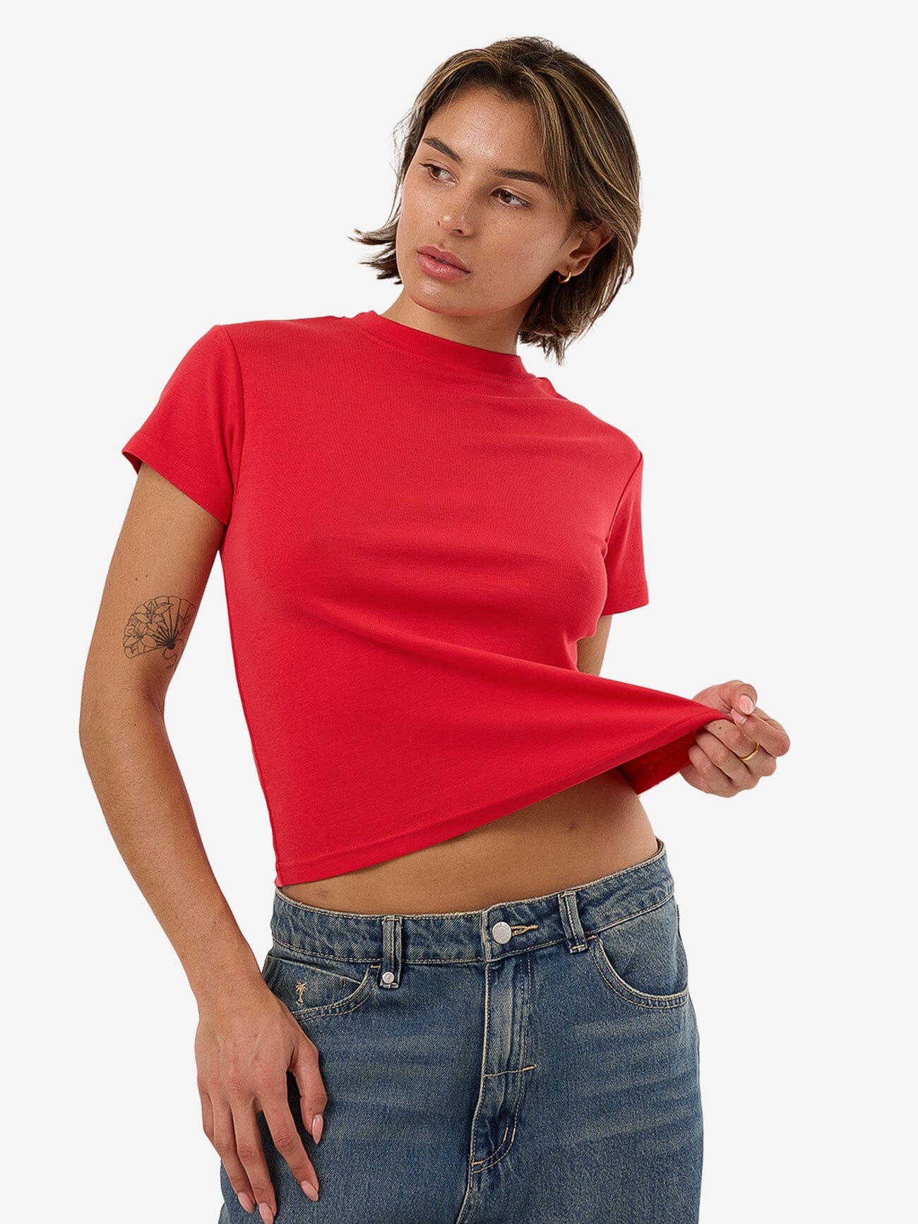 Minimal Thrills Boy Tee - Flame Red