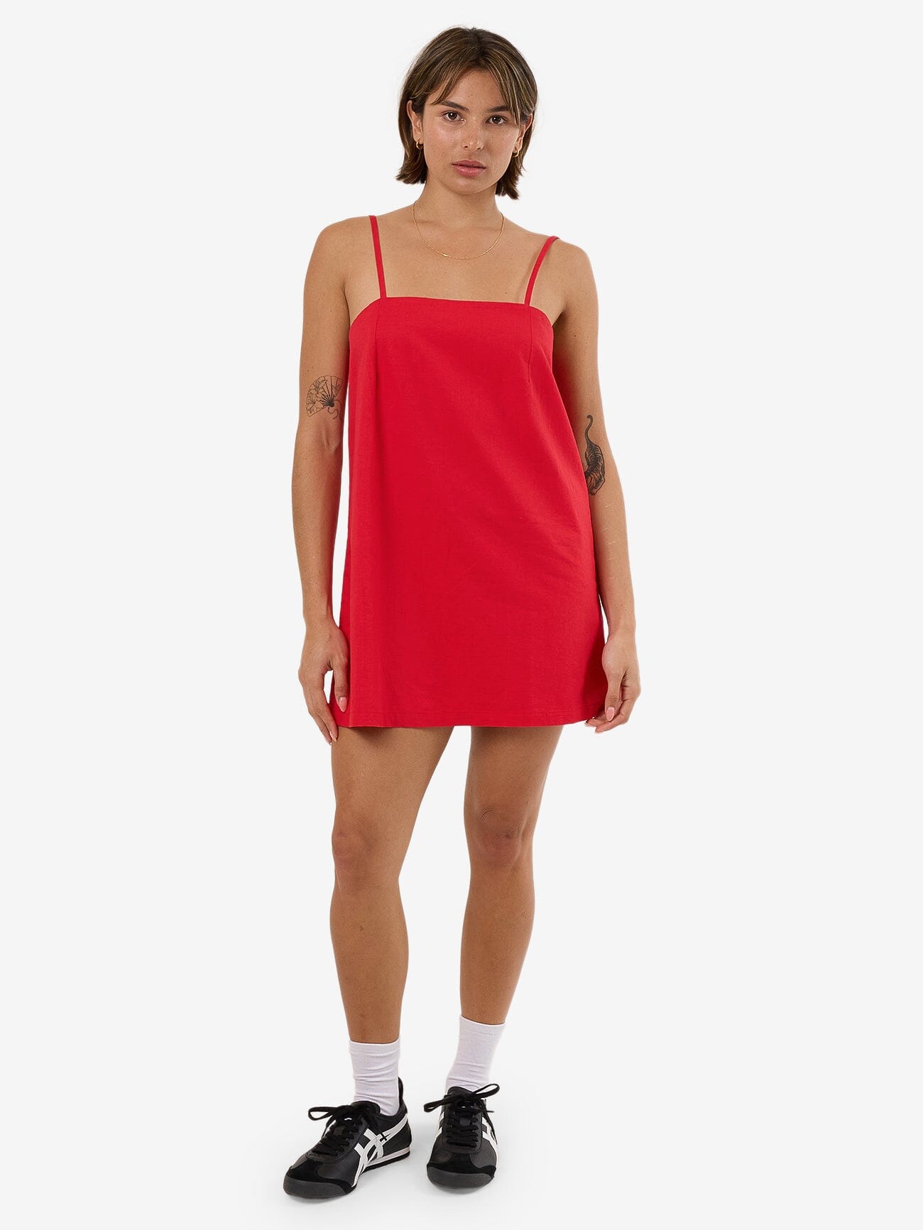 strapless open back dress Ruby Mini Dress Red | Tie Front Mini