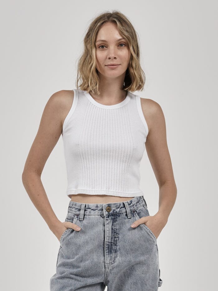 Hard Yakka x Thrills Singlet - White