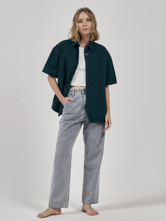 Hard Yakka x Thrills SS Work Shirt - Yakka Green