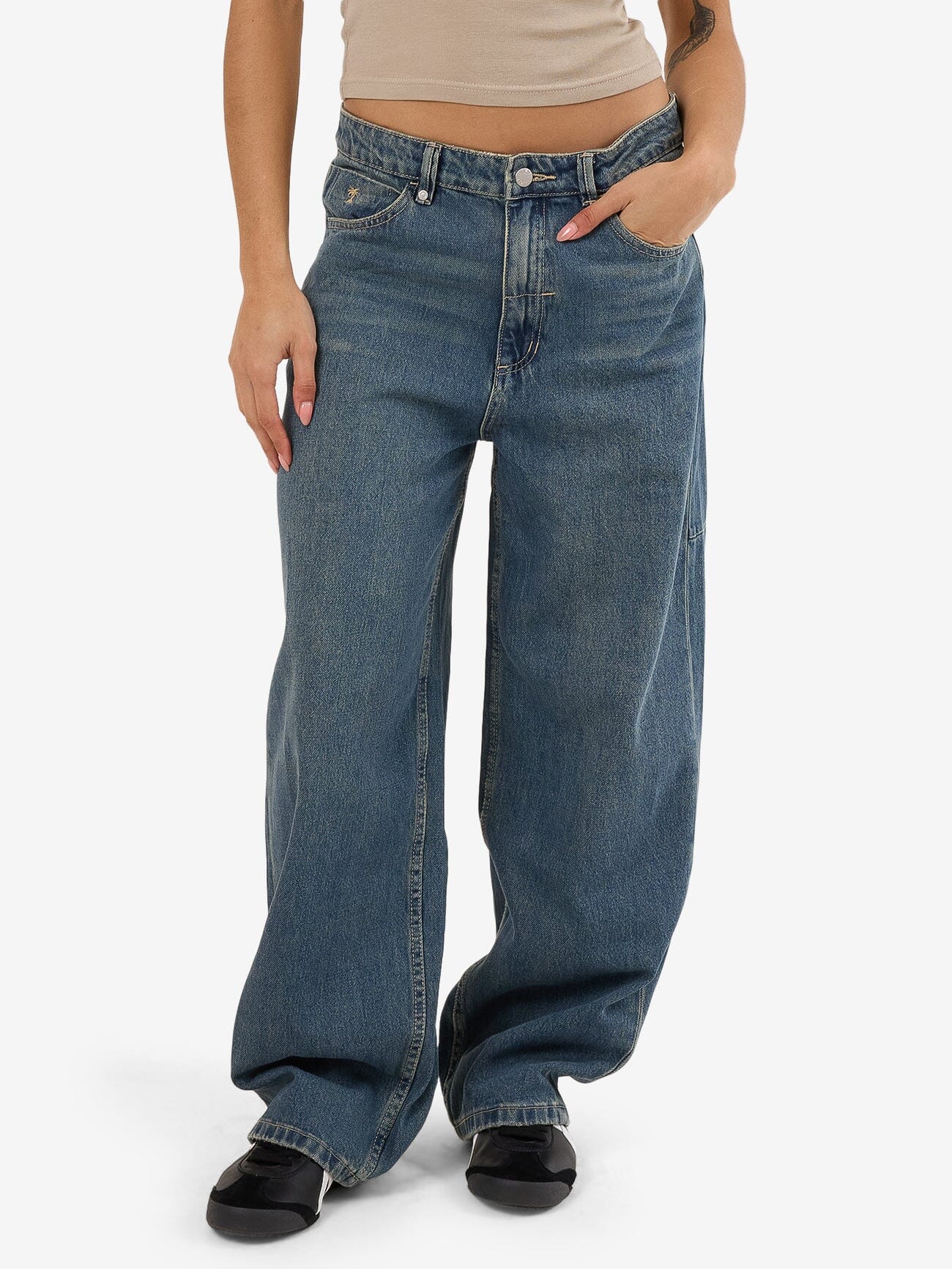 Tony Low Rise Big Baggy Jean - Vintage Mid Blue